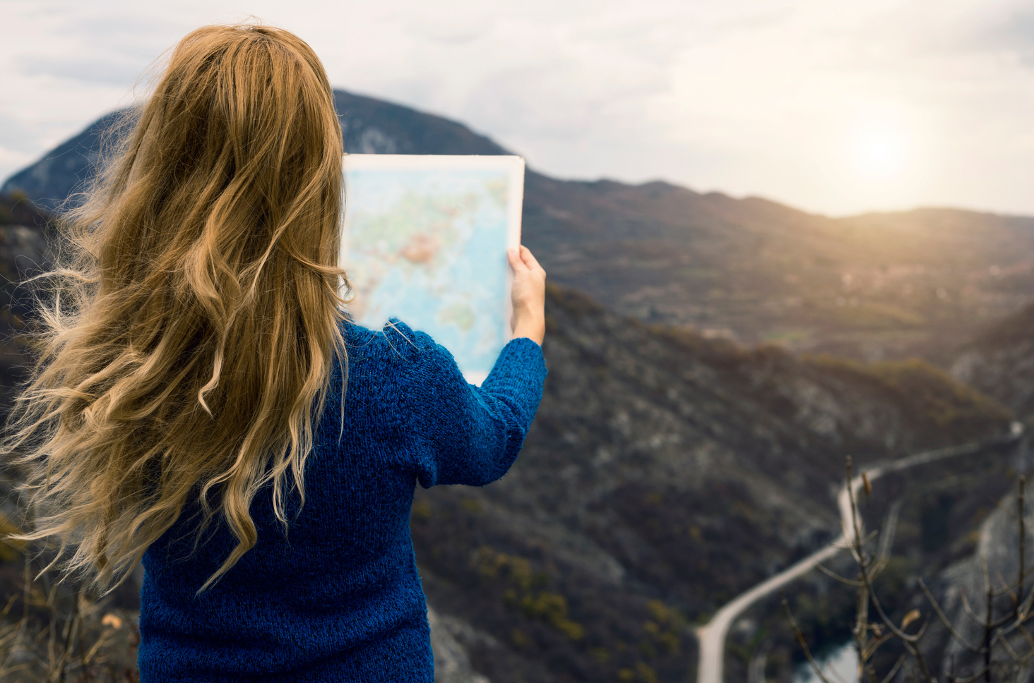 Traveler with map